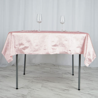 Invest in Quality and Style with the Blush Premium Velvet Tablecloth