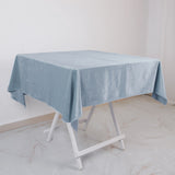 54inch x 54inch Dusty Blue Seamless Premium Velvet Square Tablecloth, Reusable Linen