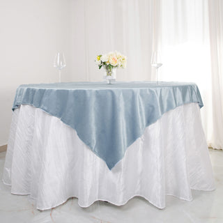 Dusty Blue Velvet Table Overlay: Add Elegance to Your Table Décor