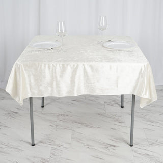 Transform Your Tablescapes with the Ivory Velvet Reusable Table Cover