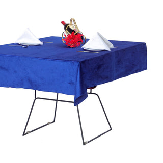 Transform Your Tablescapes with the Royal Blue Velvet Tablecloth