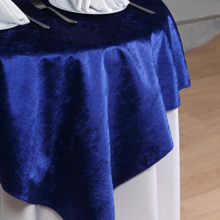 Reusable and Stylish Royal Blue Velvet Table Overlay
