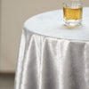 54inch x 54inch Silver Seamless Premium Velvet Square Table Overlay, Reusable Linen#whtbkgd