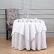 54inch x 54inch White Seamless Premium Velvet Square Tablecloth, Reusable Linen