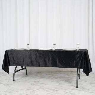 Elevate Your Table Decor with the Black Velvet Tablecloth