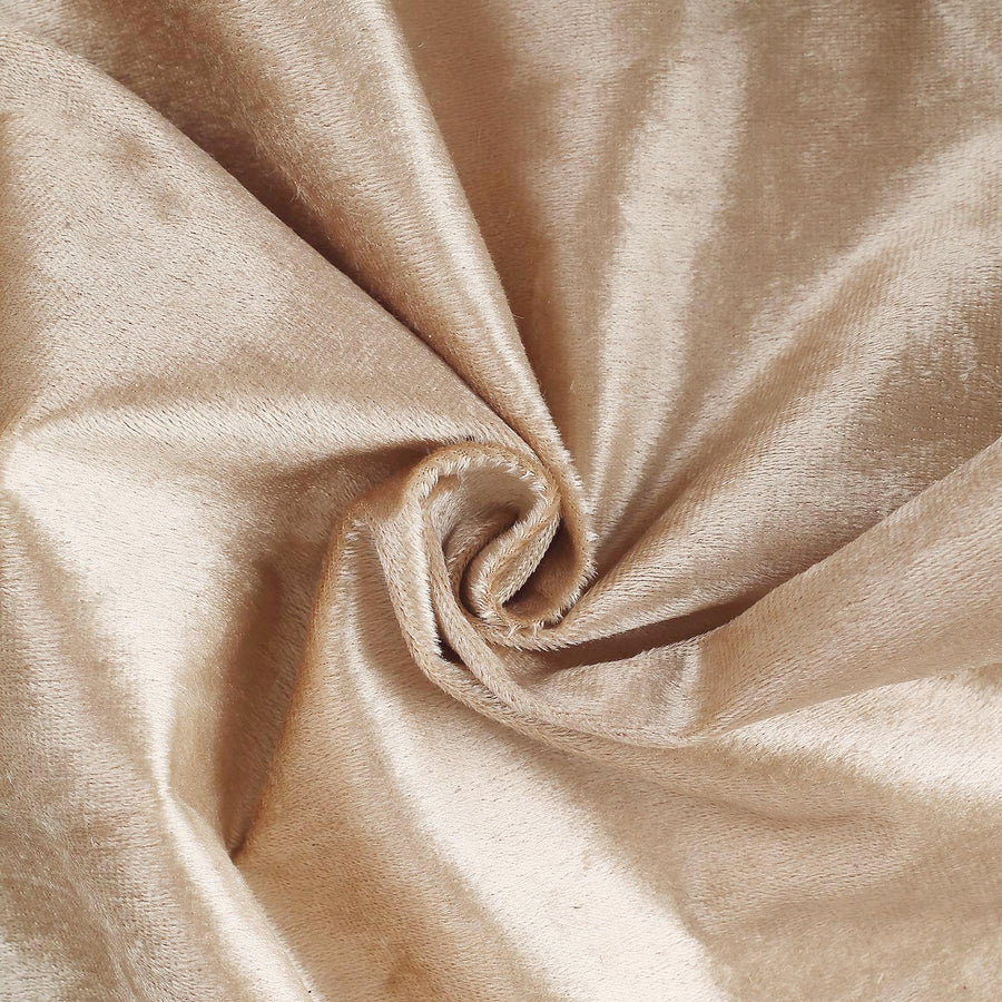 60x102inch Champagne Seamless Premium Velvet Rectangle Tablecloth, Reusable Linen#whtbkgd
