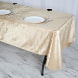 Unleash the Elegance of the Champagne Velvet Tablecloth