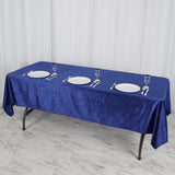 60x102inch Royal Blue Seamless Premium Velvet Rectangle Tablecloth, Reusable Linen