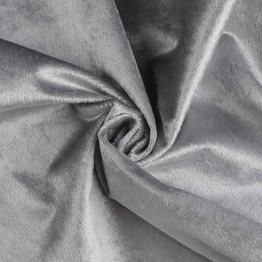 60x102inch Silver Seamless Premium Velvet Rectangle Tablecloth, Reusable Linen#whtbkgd