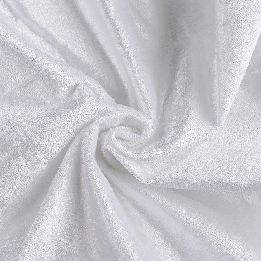 60x102inch White Seamless Premium Velvet Rectangle Tablecloth, Reusable Linen#whtbkgd