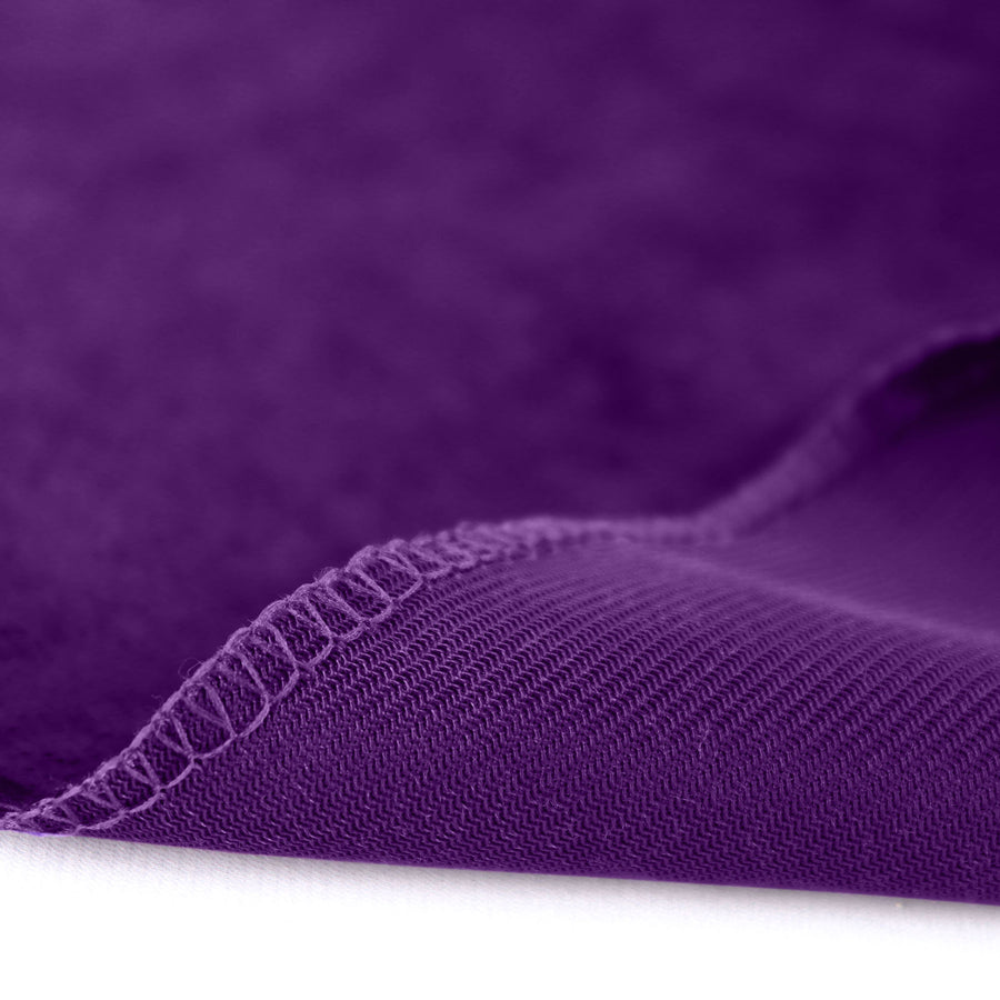 90x132Inch Purple Seamless Premium Velvet Rectangle Tablecloth, Reusable Linen