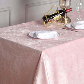 Blush Velvet Tablecloth: Add Elegance and Luxury to Your Table Decor