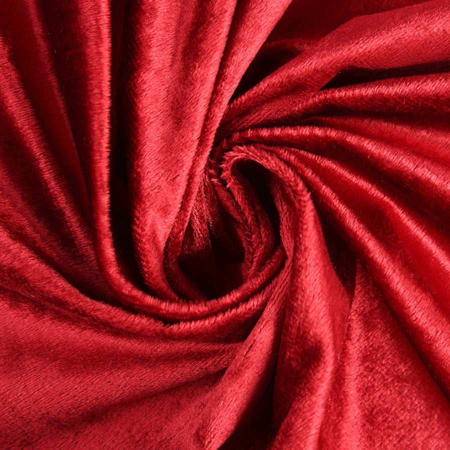 90x132inch Burgundy Seamless Premium Velvet Rectangle Tablecloth, Reusable Linen#whtbkgd