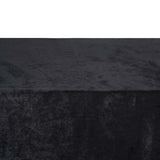 90x132inch Black Seamless Premium Velvet Rectangle Tablecloth, Reusable Linen