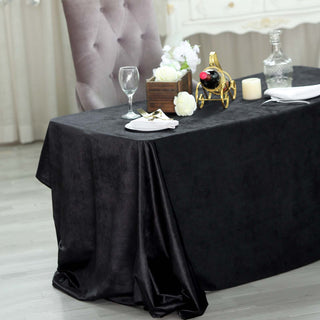 Transform Your Tablescapes with the Black Velvet Tablecloth