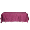 90inch x132inch Eggplant Seamless Premium Velvet Rectangle Tablecloth, Reusable Linen