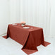 Terracotta (Rust) Seamless Premium Velvet Rectangle Tablecloth, Reusable Linen - 90x132inch