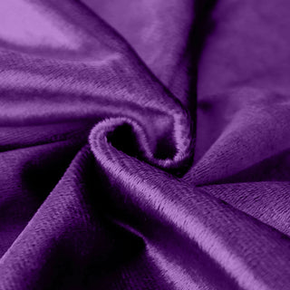The Perfect Wedding Table Cover: 90"x156" Purple Velvet Tablecloth