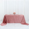 90inch x156inch Dusty Rose Seamless Premium Velvet Rectangle Tablecloth, Reusable Linen