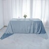 90inch x156inch Dusty Blue Seamless Premium Velvet Rectangle Tablecloth, Reusable Linen