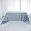 90inch x156inch Dusty Blue Seamless Premium Velvet Rectangle Tablecloth, Reusable Linen