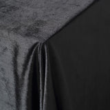 90inch x 156inch Black Seamless Premium Velvet Rectangle Tablecloth, Reusable Linen