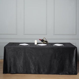 Elevate Your Event Decor with the Black Velvet Tablecloth