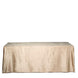 90inch x156inch Champagne Seamless Premium Velvet Rectangle Tablecloth, Reusable Linen