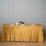 Elevate Your Event with the Luxurious Gold Velvet Rectangle Tablecloth