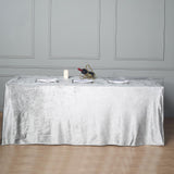 Add Glamour to Your Event with the Silver Velvet Tablecloth
