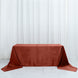 Terracotta (Rust) Seamless Premium Velvet Rectangle Tablecloth, Reusable Linen - 90x156inch