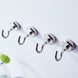Pack of 4 | 8Lb Capacity Silver Heavy Duty Magnetic Hooks, Multipurpose Hanging Metal Hooks