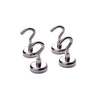 Pack of 4 | 3.5Lb Capacity Silver Heavy Duty Magnetic Hooks, Multipurpose Hanging Metal Hooks