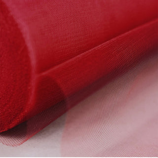 12"x100 Yards Red Tulle Fabric Bolt for Stunning Event Decor