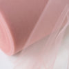 6Inchx100 Yards Dusty Rose Tulle Fabric Bolt, Sheer Fabric Spool Roll For Crafts#whtbkgd