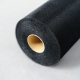 6Inchx100 Yards Black Tulle Fabric Bolt, Sheer Fabric Spool Roll For Crafts