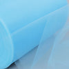 6Inchx100 Yards Blue Tulle Fabric Bolt, Sheer Fabric Spool Roll For Crafts
