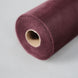 6Inchx100 Yards Burgundy Tulle Fabric Bolt, Sheer Fabric Spool Roll For Crafts
