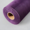 6Inchx100 Yards Eggplant Tulle Fabric Bolt, Sheer Fabric Spool Roll For Crafts