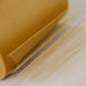 6Inchx100 Yards Gold Tulle Fabric Bolt, Sheer Fabric Spool Roll For Crafts