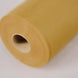 6Inchx100 Yards Gold Tulle Fabric Bolt, Sheer Fabric Spool Roll For Crafts