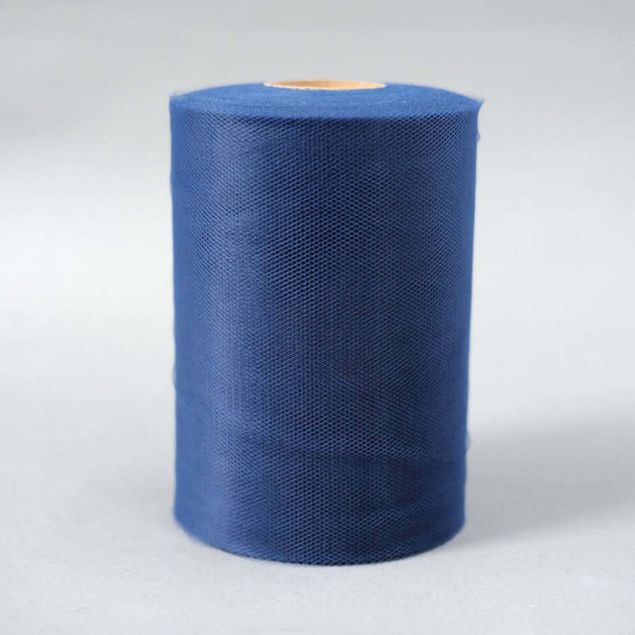 6Inchx100 Yards Royal Blue Tulle Fabric Bolt, Sheer Fabric Spool Roll For Crafts
