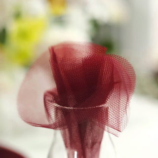 Create Memorable Events with Burgundy Sheer Nylon Tulle Circles