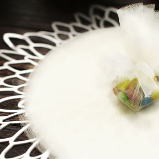 Create Stunning Wedding Decor with Ivory Sheer Nylon Tulle Circles