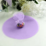 25 Pack | 9inch Lavender Lilac Sheer Nylon Tulle Circles Favor Wrap Craft Fabric
