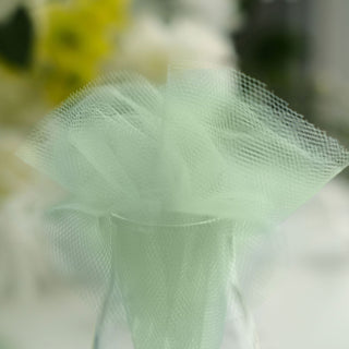Elevate Your Event Decor with Sage Green Sheer Nylon Tulle Circles