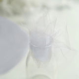 25 Pack | 9inch Silver Sheer Nylon Tulle Circles Favor Wrap Craft Fabric