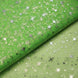 54 Inch x 15 Yards | Tea Green Hot Foil Stamped Glitter Stars Sparkle Organza Fabric by the Yard 