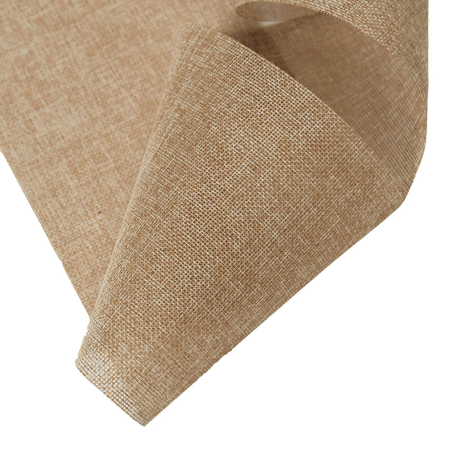 6 inch x 10 Yards | Natural | Polyester Burlap Fabric | Burlap Rolls Wholesale
