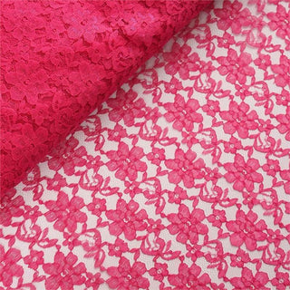 Make a Statement with Fuchsia Floral Lace Fabric Bolt